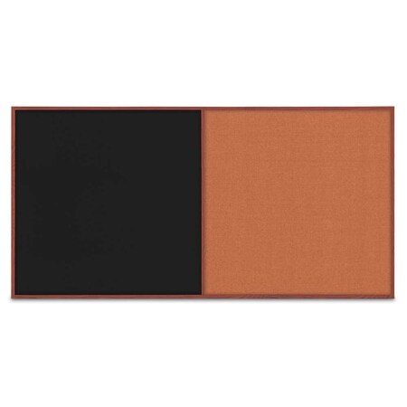 United Visual Products Enclosed Corkboard, 1 Door, 72"x48", 4" Fra, UV3419-GOLD-BLACK UV3419-GOLD-BLACK